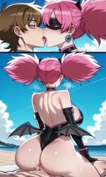 1boy 1girls ai ai_assisted ai_generated ass ass_focus bare_shoulders beach big_ass big_breasts black_leotard boku_no_hero_academia breasts cowgirl_position crossover cum cum_in_pussy cum_in_vagina cum_inside curvy curvy_body curvy_female curvy_figure duo female french_kiss french_kissing gloves haneyama_kazuho high_school_dxd huge_breasts huge_cock hyoudou_issei kissing light-skinned_female light-skinned_male male mask my_hero_academia penis pop_step riding riding_penis sexy sexy_body sexy_pose straddling thick_thighs twintails vigilante:_my_hero_academia_illegals voluptuous voluptuous_female wide_hips wings