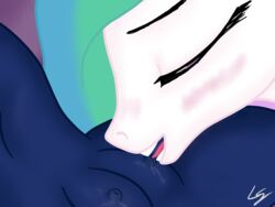 breasts crotchboobs equine female friendship_is_magic hair horse incest licking lowgravity multicolored_hair my_little_pony non-human_areolae pony princess_celestia_(mlp) princess_luna_(mlp) purple_eyes royalty siblings sister sisters sucking_crotchboobs tongue yuri