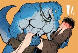 2boys abs age_difference ai_generated anthro anthro_on_human bara big_dom_small_sub big_muscles big_pecs blue_body daddy ddkk dilf duo fangs gay holding_partner hug huge_muscles huge_pecs human human_on_anthro hunk interspecies intimate larger_anthro larger_male lizard lizardman loincloth male male/male male_focus male_only muscular muscular_anthro muscular_male navel older_anthro older_anthro_younger_human older_male older_man_and_younger_boy older_on_young pecs reptile romantic romantic_couple scalie sfw size_difference smaller_human smaller_male topless topless_male tribal tribal_jewelry yaoi younger_human younger_male