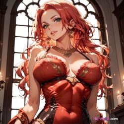 1girls ai_generated anime anime_girl big_breasts breasts dress henhalla.com hentai solo solo_female