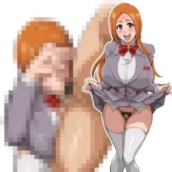 1boy 1girls :>= all_the_way_to_the_base big_breasts bleach bleach:_the_thousand-year_blood_war blowjob blush breasts brown_eyes censored cheating cock_hungry completely deepthroat eye_contact eyelashes eyes_rolling_back fellatio female from_above ginger hand_on_head head_grab hi_res huge_breasts hungry_mouth inoue_orihime irrumatio iwao178 kneeling light-skinned_female light-skinned_male light_skin long_hair looking_at_partner looking_at_viewer looking_up looking_up_at_partner male male/female male_pov mosaic_censoring netorare ntr nude older_male oral oral_sex orange_hair partial_male penis penis_in_mouth petite pov pov_eye_contact pubic_hair pubic_hair_in_mouth schoolgirl seductive_eyes seductive_look seductive_mouth slutty_teenager standing steam steaming_body straight sucking sucking_penis swallowing_penis_while_deepthroat sweat sweatdrop teenager very_long_hair viewed_from_above younger_female