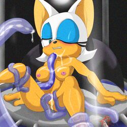 breasts chaos_(sonic) cum nipples pussy rouge_the_bat sega sex sonic_(series) soultornado spazman tentacle