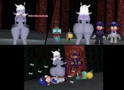 big_ass_(female) big_ass_cheeks big_booty big_butt_(female) bubble_butt bubble_butt_(female) chains collar elizabeth_(smg4) elizabeth_(smg4_oc) evil_eye evil_grin evil_smile kaibernation kinky milf naked_female niles_(smg4) nude_female smg1 smg2 smg3 smg4 smg4_(character) snu-snu torture tortured_to_death