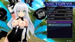 1girls 3d black_heart black_heart_(neptunia) mod neptunia_(series) nipples noire screencap screenshot