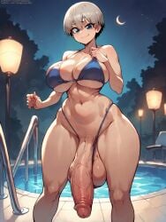 1futa ai_generated big_penis futa_only futanari grapesss huge_cock light-skinned_futanari uzaki-chan_wa_asobitai! uzaki_hana