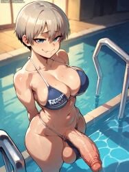 1futa ai_generated big_penis futa_only futanari grapesss huge_cock light-skinned_futanari uzaki-chan_wa_asobitai! uzaki_hana