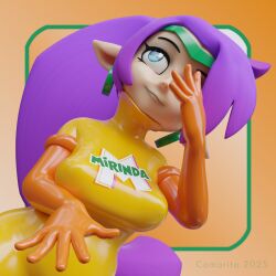 3d_model comorito genie genie_girl latex latex_catsuit latex_clothing latex_gloves latex_suit shantae shantae_(character) soda