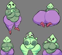 ass ass_bigger_than_body ass_focus butt_bigger_than_head green_body green_skin naked penta_(pentaowo) pentagon_(shape) smug sweater twitter_user_oc xxturkiaxx