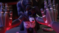 3d abuse anthro body_writing doggy_style female fnaf_oc futanari male mirror pov