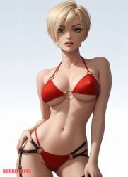 3d ai_assisted ai_generated anime_style bikini bubbleteexl red_bikini sergeant_calhoun wreck-it_ralph