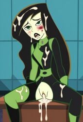 after_rape after_sex ai_generated blood bruise corpse cum cum_in_pussy cum_on_face cum_on_hair cum_on_thighs death defeated disney empty_eyes injury kim_possible open_mouth pussy rape rolling_eyes sex shego sitting visible_pussy