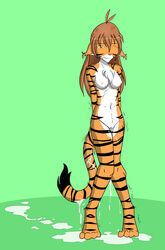 anthro breasts feline female flora_(twokinds) fur furry heat looking_at_viewer nude pussy tiger twokinds wet