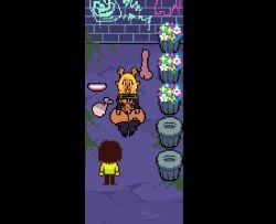 deltarune dildo editorl huge_ass huge_breasts noelle_holiday pixel_art used_condom useless_clothing