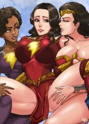 brown_eyes brown_hair darla_dudley dceu diana_prince mary_batson mary_marvel shazam!_(2019) shazam!_fury_of_the_gods step-incest stepsister stepsisters tora_tora wonder_woman_(dceu)