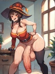 ai_generated big_penis futanari grapesss kono_subarashii_sekai_ni_shukufuku_wo! light-skinned_futanari megumin