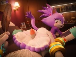 4:3 5_toes absurd_res anthro blaze_the_cat blush bodily_fluids cum cum_on_feet duo feet female first_person_view foot_fetish foot_focus foot_play footjob genital_fluids genitals hi_res looking_at_viewer looking_back male male/female milkmeister3d penis sega sex silver_the_hedgehog soles sonic_the_hedgehog_(series) tickling tickling_feet toes