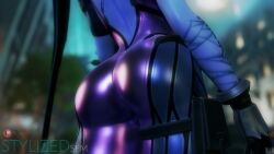 3d alternate_version_available ass_focus blender_(software) overwatch stylizedsfm tagme widowmaker zoomed_view