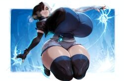 1girls ai_generated big_ass big_breasts big_butt big_thighs black_hair blue_eyes breasts breasts_bigger_than_head curvaceous curvy curvy_body curvy_female curvy_figure curvy_hips female female female_focus female_only gigantic_breasts gloves glowing_eyes heavy_breathing huge_ass huge_breasts huge_butt huge_thighs ice jumping large_breasts large_hips luna_snow luna_snow_(marvel_rivals) magic marvel marvel_comics marvel_rivals multicolored_hair narrow_waist nunai one_eye_closed smile solo solo_female solo_focus steam steaming_body steamy_breath thick_ass thick_thighs thighhighs thighs thunder_thighs video_game video_game_character video_game_franchise video_games voluptuous voluptuous_female white_hair