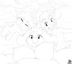 1girls 2boys asriel_dreemurr byondrage female frisk frisk_(undertale) male tagme toby_fox toriel undertale undertale_(series) underwater