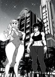 1futa 1girls ai_assisted big_ass big_breasts big_hips big_penis black_and_white club dress futanari hand_on_hip inviting leonie_tax long_hair looking_at_viewer looking_down manga manga_style milky_bay muscular muscular_futa nami nami_(one_piece) nightclub ponytail science_fiction smile