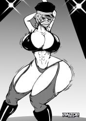big_ass big_breasts big_butt blonde_female blonde_hair club dancing face_shield gunko manga manga_style masked_female nightclub nightclub_stripper one_piece sexy_clothing shaking_ass shaking_butt stripper