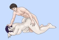 dc_comics doggy_style male raven sex simple_background teen_titans