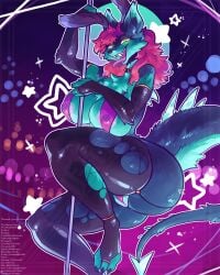 2023 4:5 abstract_background anthro armwear ass barely_visible_genitalia barely_visible_vulva big_breasts breasts bunny_costume canid canine canis chest_tuft clothing collar costume dancing digit_ring digital_media_(artwork) dragon english_text fangs fantomartz feet female fur genitals glowing glowing_eyes green_eyes hair hi_res huge_breasts hybrid jewelry legwear lingerie mammal mythological_canine mythological_creature mythological_scalie mythology nipple_outline pole pole_between_legs pole_dancing purple_body purple_fur red_hair ring scalie sikita_(sikukaze) smile solo spade_tail stockings stripper_pole tail teal_body teal_fur teeth text thick_thighs toe_ring toes tongue tongue_out topwear torn_clothing torn_legwear torn_stockings tuft werecanid werecanine werecreature werewolf wide_hips wolf