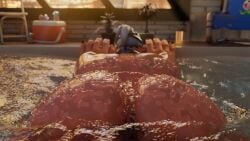 3d animated bara big_ass big_ass_(male) big_butt bubble_ass bubble_butt dumptruck_ass fat_ass gay gigantic_ass huge_ass huge_ass_(male) huge_butt male male_only overwatch roadhog round_ass round_butt snips456fur sound tagme video water wet wet_body