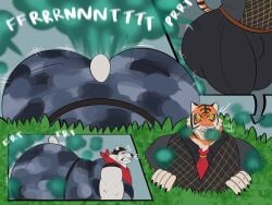 ass ass_bigger_than_head ass_up big_ass big_belly big_butt blush_lines bush clothed clothed_male contagious fart fart_cloud fart_everywhere fart_fetish farting farting_together farts fat fat_ass fat_butt fat_male fortnite fortnite:_battle_royale furry gay hidden hiding hiding_in_bushes loud_fart megacoolbear_(artist) oscar_(fortnite) polar_bear polar_patroller shaking_ass shaking_butt sniffing sniffing_farts tiger