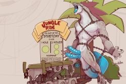 2025 2_penises 3_toes 4_fingers absurd_res anthro blue_penis blue_tail blue_tongue claws digital_media_(artwork) dungeons_and_dragons english_text erection feet finger_claws fingers front_view genitals grey_body grey_skin hasbro hi_res lizardfolk_(dnd) lizardman lluisabadias male multi_genitalia multi_penis nude nude_anthro nude_male open_mouth penis scalie solo standing tail teeth text toe_claws toes tongue wizards_of_the_coast yellow_eyes yu'hiss