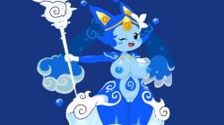 2d 2d_(artwork) elemental_pixies mizuririn mizuririn_(the_battle_cats) pangotime the_battle_cats uncensored uncensored_pussy uncensored_vagina video_game video_game_character video_games