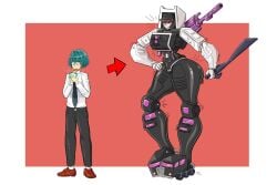 big_ass big_breasts breasts female gender_transformation genderswap_(mtf) growth hips huge_breasts jobichie mtf_transformation robotization rule_63 rule_63 thick_thighs transformation transformers wide_hips