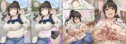 1girls breast_grab breastfeeding gigantic_breasts handjob huge_nipples hypnosis lactation mature_female mkrgyyyy nipples nursing_handjob original paizuri plump wedding_ring