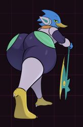 1boy ass ass_focus avian axe berdly big_ass deltarune halberd male male_only presenting presenting_ass presenting_hindquarters samirachuni solo tagme thick_thighs thighs undertale_(series)