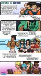 10boys 6girls aged_up big_breasts black_hair blue_hair bra_(dragon_ball) bra_briefs bulla bulma_briefs bulma_briefs bulma_briefs_(androids'_saga) color comic comic_page dragon_ball dragon_ball_gt dragon_ball_super dragon_ball_z elder_kai female gilf kennycomix krillin light-skinned_female light-skinned_male light_skin line_art long_hair majuub male milf mohawk multiple_boys narration original_character original_characters page_1 pan_(dragon_ball) panchy panchy_(dragon_ball) panchy_briefs piccolo purple_skin purple_skinned_male rabies-t-lagomorph saiyan shenron son_gohan son_goku tenshinhan tien_shinhan twintails uub vegeta videl videl_(long_hair) voluptuous voluptuous_female
