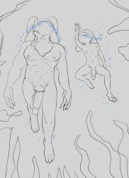 2boys abs absurd_res age_difference anthro asgore_dreemurr asriel_dreemurr balls beard boss_monster_(undertale) bovid byondrage caprine duo facial_hair father_(lore) father_and_child_(lore) father_and_son_(lore) feet fully_submerged genitals goat hi_res horn humanoid_genitalia humanoid_penis male male/male mammal monochrome muscular muscular_male nipples nude older_male parent_(lore) parent_and_child_(lore) parent_and_son_(lore) penis sea skinny_dipping son_(lore) swimming undertale undertale_(series) underwater water young younger_male