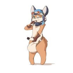 1:1 5_fingers animal_humanoid anthro armor balls belt belt_buckle big_tail biting_glove black_nose blue_scarf buckle canid canid_humanoid canine canine_humanoid canis censored censored_genitalia censored_penis clothing cygames domestic_dog eyebrows eyewear eyewear_on_head finger_to_mouth fingers fluffy fluffy_tail foreskin fur genitals gloves goggles goggles_on_head green_eyes handwear harness headgear headwear helmet hi_res humanoid kemono lou_(world_flipper) male mammal mammal_humanoid masturbation mouth_closed multicolored_body multicolored_fur orange_body orange_fur penile penile_masturbation penis pink_penis_tip scarf shaded shadow shiba_inu simple_background solo spitz tail tan_balls tan_body tan_fur tan_penis thick_eyebrows tummyrubss white_background world_flipper