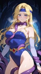 ai_assisted ai_generated belly blonde_hair cave celes celes_chere ecchi female final_fantasy final_fantasy_6 hentai pregnant pregnant_female tentacle_rape