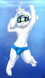 1boy asriel_dreemurr bovid breath_holding briefs bubbles bulge byondrage cub goat male male/solo male_only solo swimming swimming_trunks swimsuit toby_fox undertale undertale_(series) underwater