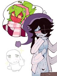 1cuntboy 2boys astro_(dandy's_world) cuntboy dandy's_world intersex mai16644 male multi_arm multi_limb sprout_(dandy's_world) tagme thinking