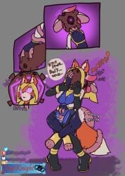 boots canid canine carrying_another clothing female footwear futanari genitals grabbing_from_behind hi_res humping hypnosis intersex mammal mind_control paws penis piggyback plaudie_(trapknight) rodent sex shoes suit tagme tail thigh_sex tight_clothing trapknight victory_vixen