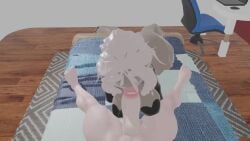 1girls blender calamitas calamity_mod futanari horns pussy sound sucking tagme terraria video white_hair white_horn witch