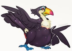 avian belly bird blue_sky_studios claws eva_(rio) feathers female feral happy hi_res paws plateous predator/prey rio_(series) solo toucan vore wings woodpecker