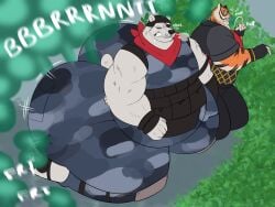 accidental_fart ass ass_bigger_than_head big_ass big_belly big_butt bush clothed clothed_male fart fart_cloud fart_everywhere fart_fetish farting farts fat fat_ass fat_butt fat_male fortnite fortnite:_battle_royale furry gay hidden hiding hiding_in_bushes megacoolbear_(artist) oscar_(fortnite) polar_bear polar_patroller shaking shaking_ass shaking_butt sniffing sniffing_farts surprised surprised_expression sweat sweatdrop tiger