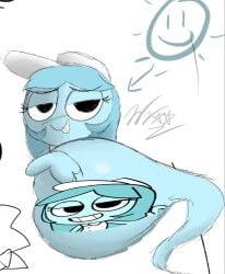 1girls asshole blue_body blue_hair blue_skin blush blushing_at_viewer connie_(dandy's_world) dandy's_world doodle fat_ass fat_butt female female_focus female_only ghost ghost_girl hat headwear long_hair looking_at_viewer roblox roblox_game solo_female solo_focus spreading spreading_ass wifeyvoo