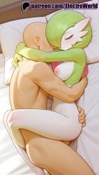 1boy 1girls 2025 ai_generated artist_name bed bed_sheet blush breasts bust chest closed_eyes colored_skin electroworld english_text exposed_nipples female female_penetrated fucking gardevoir green_hair hi_res high_quality high_resolution highres hug human human_on_humanoid human_penetrating human_penetrating_humanoid humanoid humanoid_penetrated indoors intercourse interspecies laying_down love_making lying lying_on_back male male/female male_human/female_pokemon male_penetrating male_penetrating_female multicolored_skin nintendo nipples nipples_outside on_back on_bed patreon patreon_username penetration pillow pokemon pokemon_(creature) pokephilia sex sexual_intercourse shiny shiny_hair short_hair stable_diffusion straight sweat two-tone_skin uncensored watermark white_skin