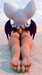 3d 3d_animation animated animated_gif anthro ass ass_focus barefoot bat bat_wings beach big_ears bikini bikini_bottom blurry doopysart_(artist) faceless_female feet foot_fetish foot_focus from_behind humanoid_feet orange_skin partially_clothed pov presenting rouge_the_bat sand sega shaking_butt shortstack soles sonic_(series) sonic_adventure_2 sonic_the_hedgehog_(series) tail teasing toes white_fur white_toenail_polish white_toenails winged_humanoid