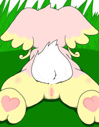 anus ass audino back_view big_ears clitoris color day female feral fluffy_tail fur furry furry113 furry_only hindpaw lying nintendo on_front outdoors pawpads paws pokémon_(species) pokemon pokemon_(species) pussy raised_tail rear_view solo spread_legs spreading tail