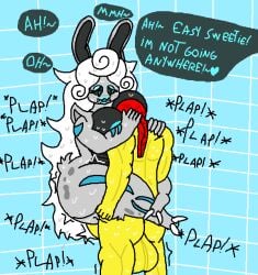 1boy1girl 2024 alternate_version_available carrying garcia_(spooddood) mike_(mikenoob) mikenoob roblox robloxian self_upload shower spider straight tagme
