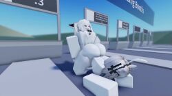 1boy 1femboy 1girls 3d animated audible_creampie audible_ejaculation bouncing_ass bunny_ears collar cum cum_in_pussy kinlyrr kinny_the_bunny_(kinlyrr) on_all_fours original_character rate_my_avatar red_eyes roblox roblox_game robloxian shorter_than_30_seconds sound standing tagme video white_hair white_skin